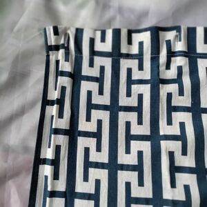Liz Claiborne Shower Curtain. 100% Cotton shower in navy and white. 72" x 72"